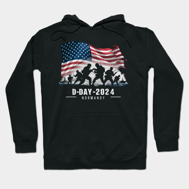 D-Day 1944-2024 80th Anniversary Normandy Hoodie by FunnyZone